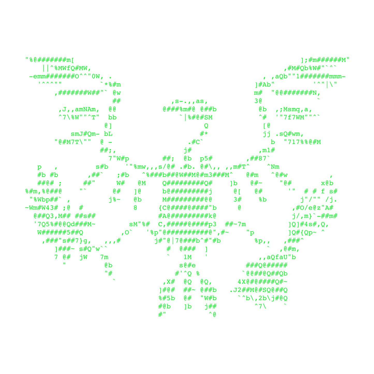 Skelly Eagle Seal in ASCII